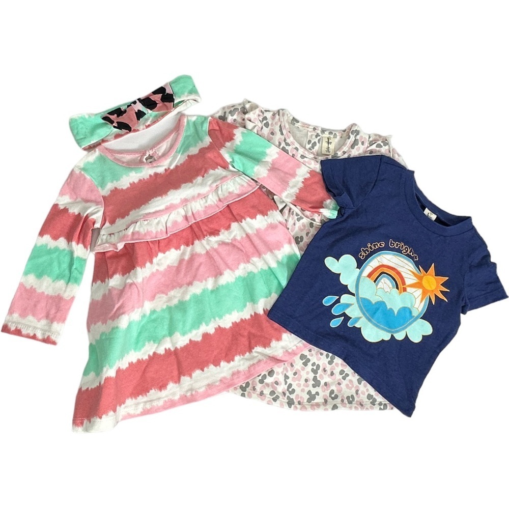 NEW Nordstrom Size 12M Kids Clothing Lot Two Dresses Headband T-Shirt‎ Graphic T